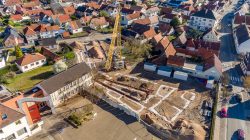 Chantier de l'agrandissement du groupe scolaire de Schweighouse sur Moder Suivi chantier Schweighouse