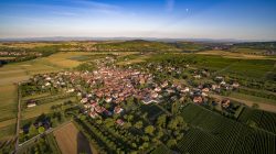 Vue nord-ouest de Traenheim au coucher du soleil - Bas-Rhin - Alsace Vue Ouest de Traenheim