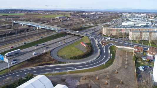 Chantier de la bretelle de sortie n°50 à Bischheim Suivi de chantier Bischheim